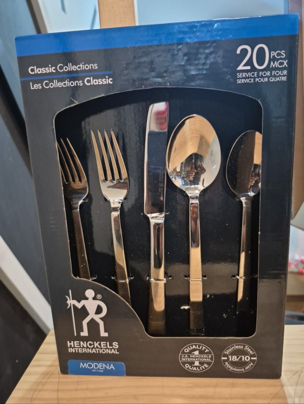 Zwillings J.A Henckels Modena 20-Piece Stainless Steel Flatware Set in Silver
